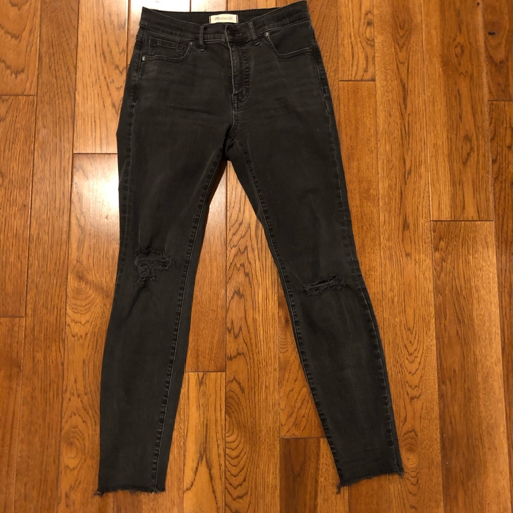 Madewell 9” High Rise Skinny Skinny Black Sea